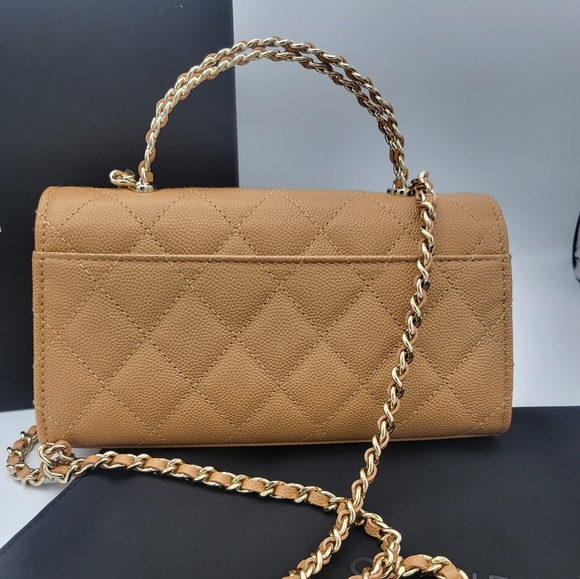 Brand new authentic Chanel 2023 kelly phone holder with chain and top handle - Picture 12 of 17